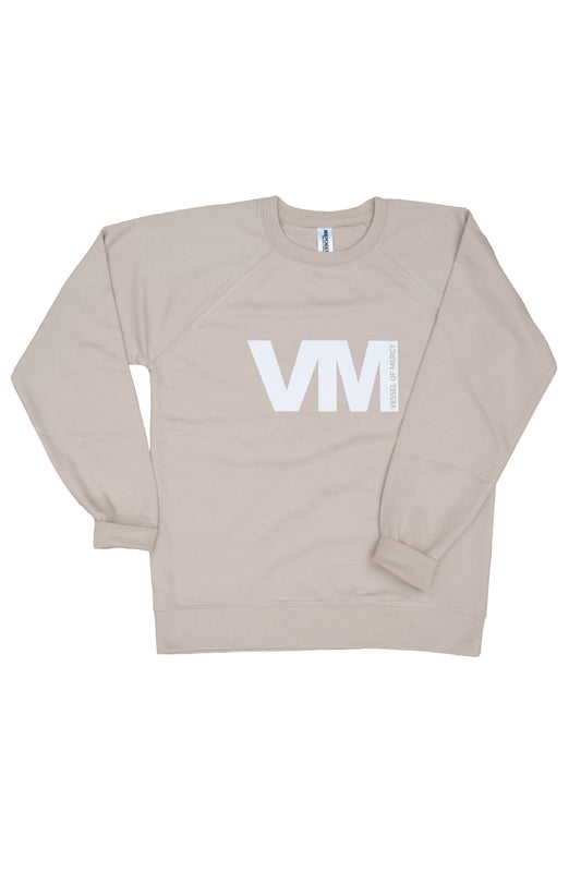 Cream long sleeve sweatshirt VM logo