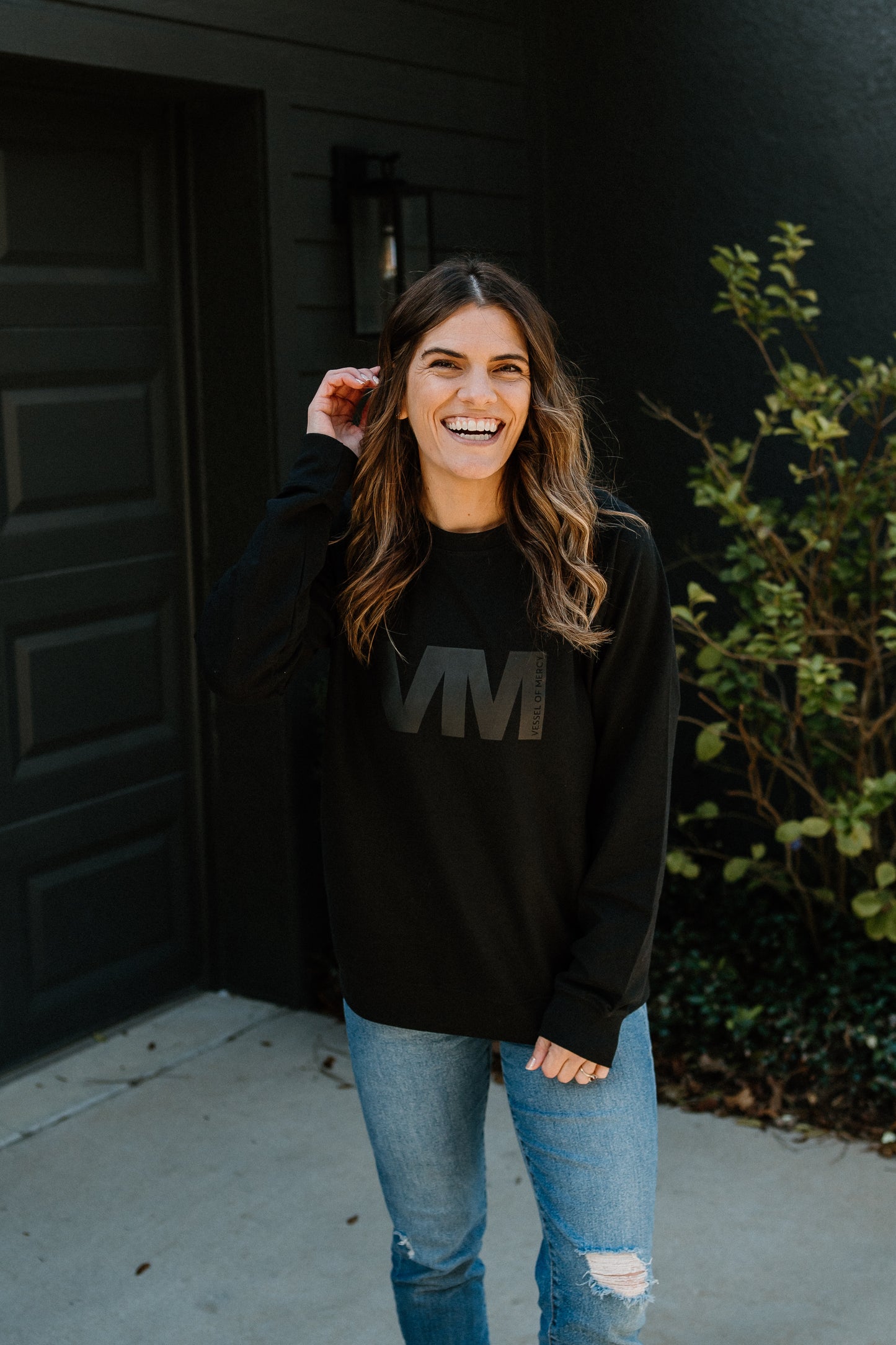 Black Long sleeve sweatshirt VM logo